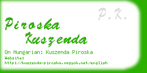 piroska kuszenda business card